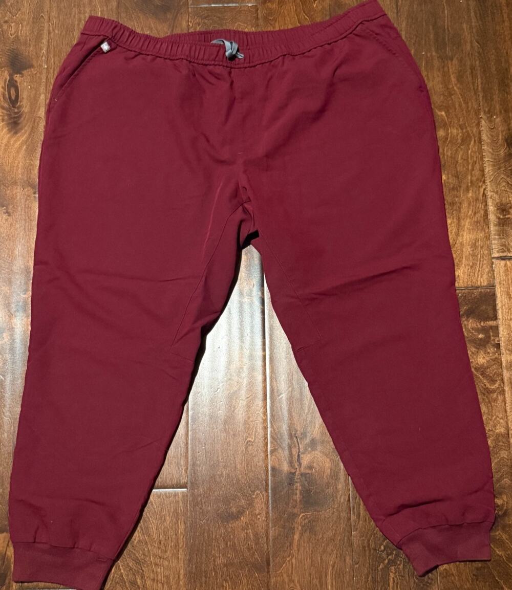 FIGS Tansen Mens 4XL Burgundy Jogger Scrub Pants Technical Collection FIONx